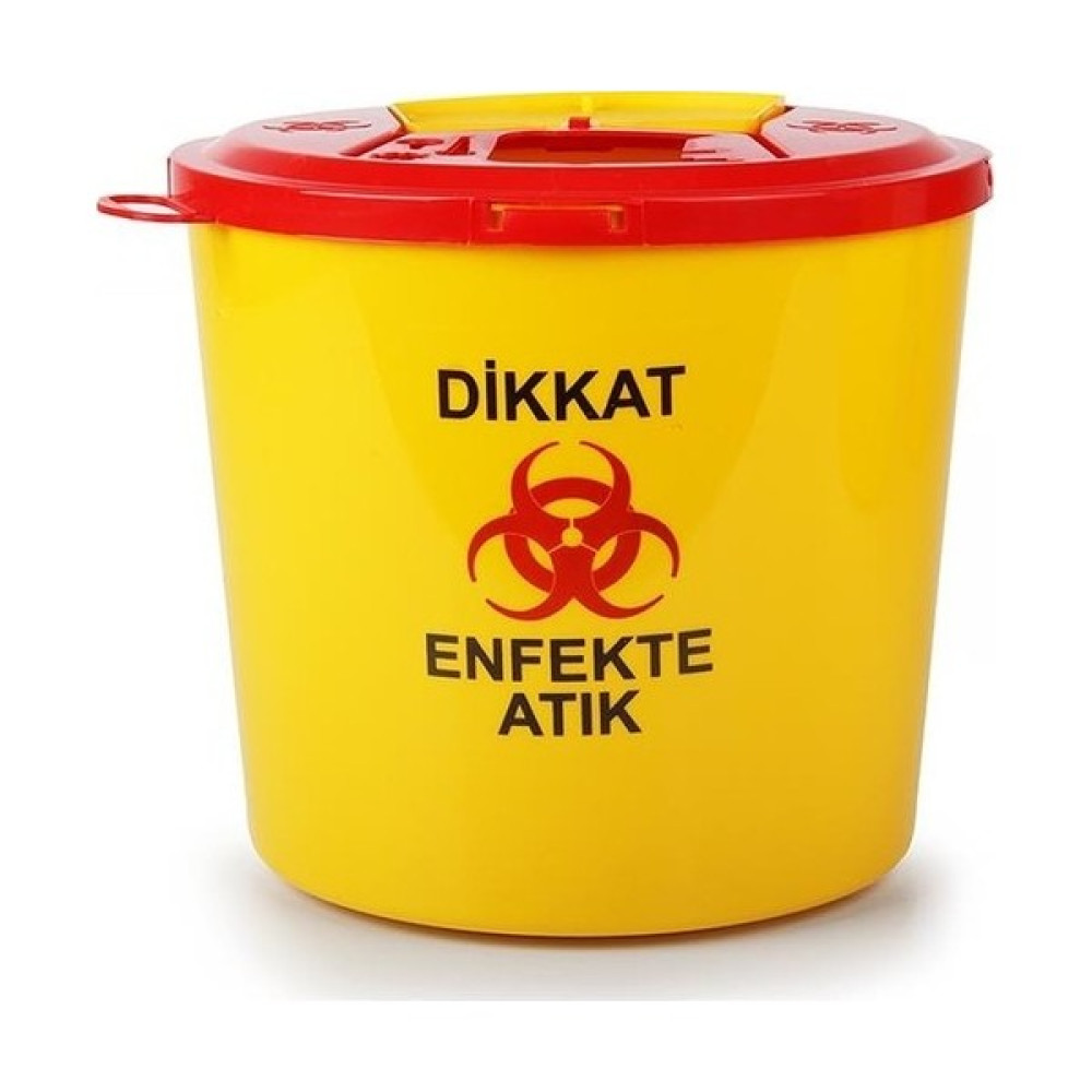 Sos Tedarik Tıbbi Atık Çöp Kovası 10 Lt 10 Adet - Kırmızı - Sarı Ofis Çöp Kutusu Fiyatı