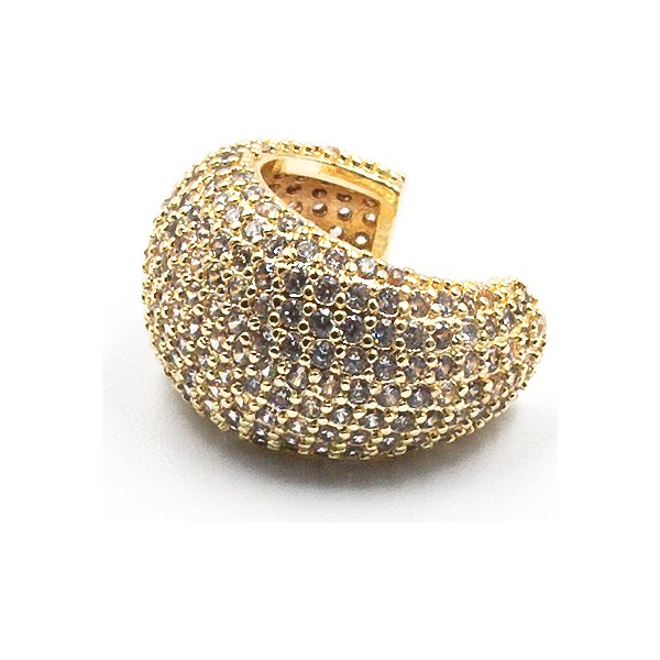 Sose Moda Zirkon Taşlı Kalın Halka Earcuff – Gold, Sıkıştırmalı, Anti Alerjik Kıkırdak Küpe - Gold Diğer Fiyatı
