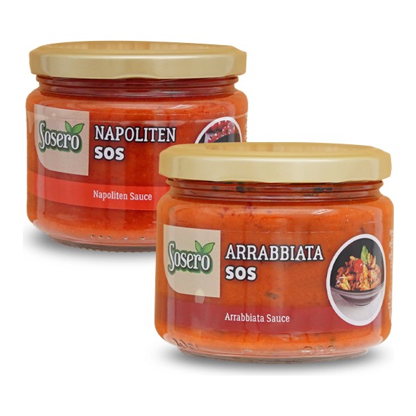 Sosero Arrabbiata Sos 290 gr & Napoliten Sos 290 gr (Ikisi Bir Arada) - 580 gr Diğer Fiyatı