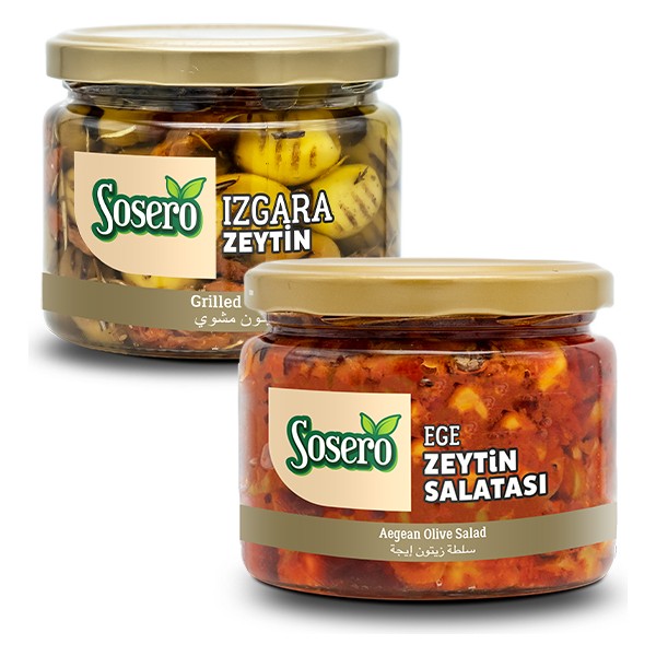 Sosero Izgara Zeytin 290 gr & Ege Zeytin Salatası 290 gr (Ikisi Bir Arada) - 580 gr Diğer Fiyatı