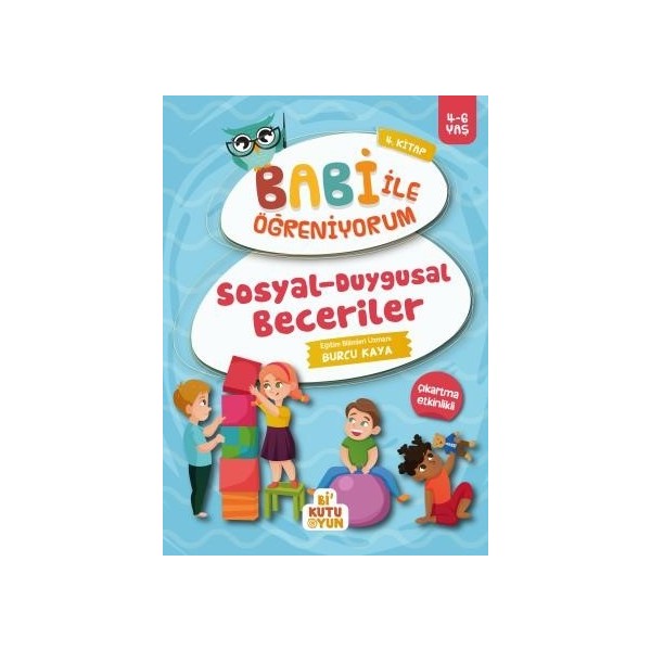 Sosyal - Duygusal Beceriler - Babi İle Öğreniyorum 4.Kitap (4-6 Yaş) - Burcu Kaya Diğer Fiyatı