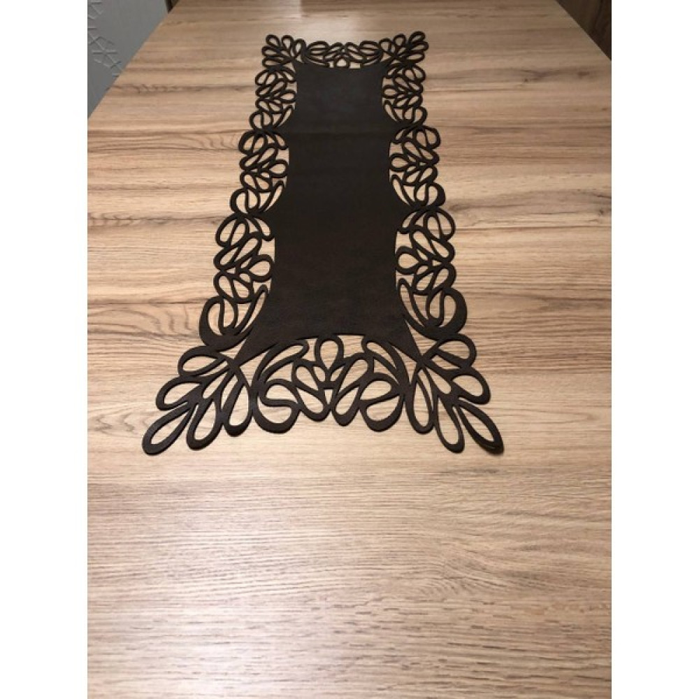Sosyete Dükkanı Özel Kesim Deri Runner (90X35 ) - Siyah - 35 x 90 cm Masa Örtüsü Fiyatı