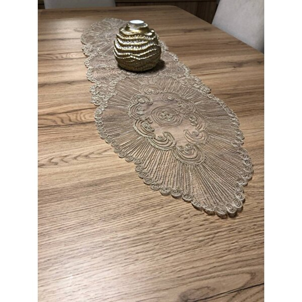 Sosyete Dükkanı Runner (115X35) - Bej - 35 x 115 cm Masa Örtüsü Fiyatı