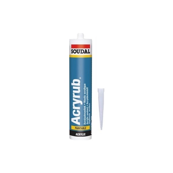 Soudal Acryrub Silikonize Mastik 500 gr Beyaz Suya Dayanıklı Kolay Uygulama Özelliğiyle Diğer Fiyatı
