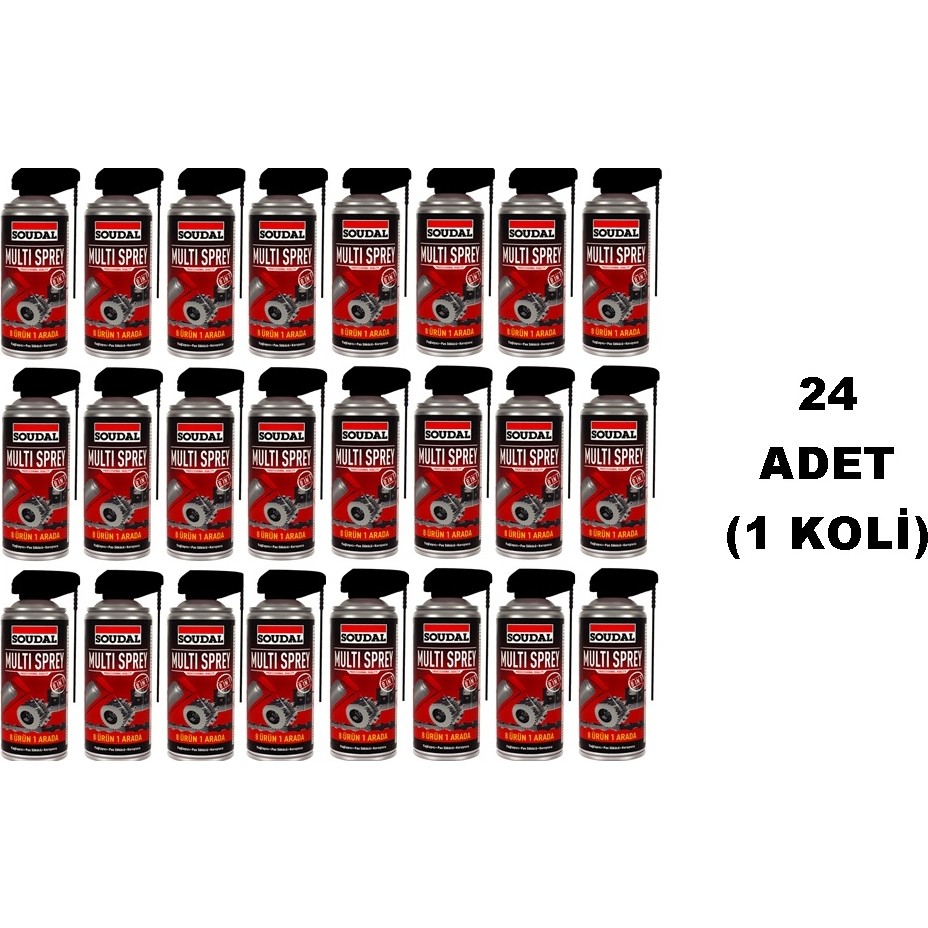 Soudal Multi Sprey Yağlayıcı-Pas Sökücü Spreyi 400 ml - 24 ADET - Şeffaf Oto Yağlayıcılar Fiyatı