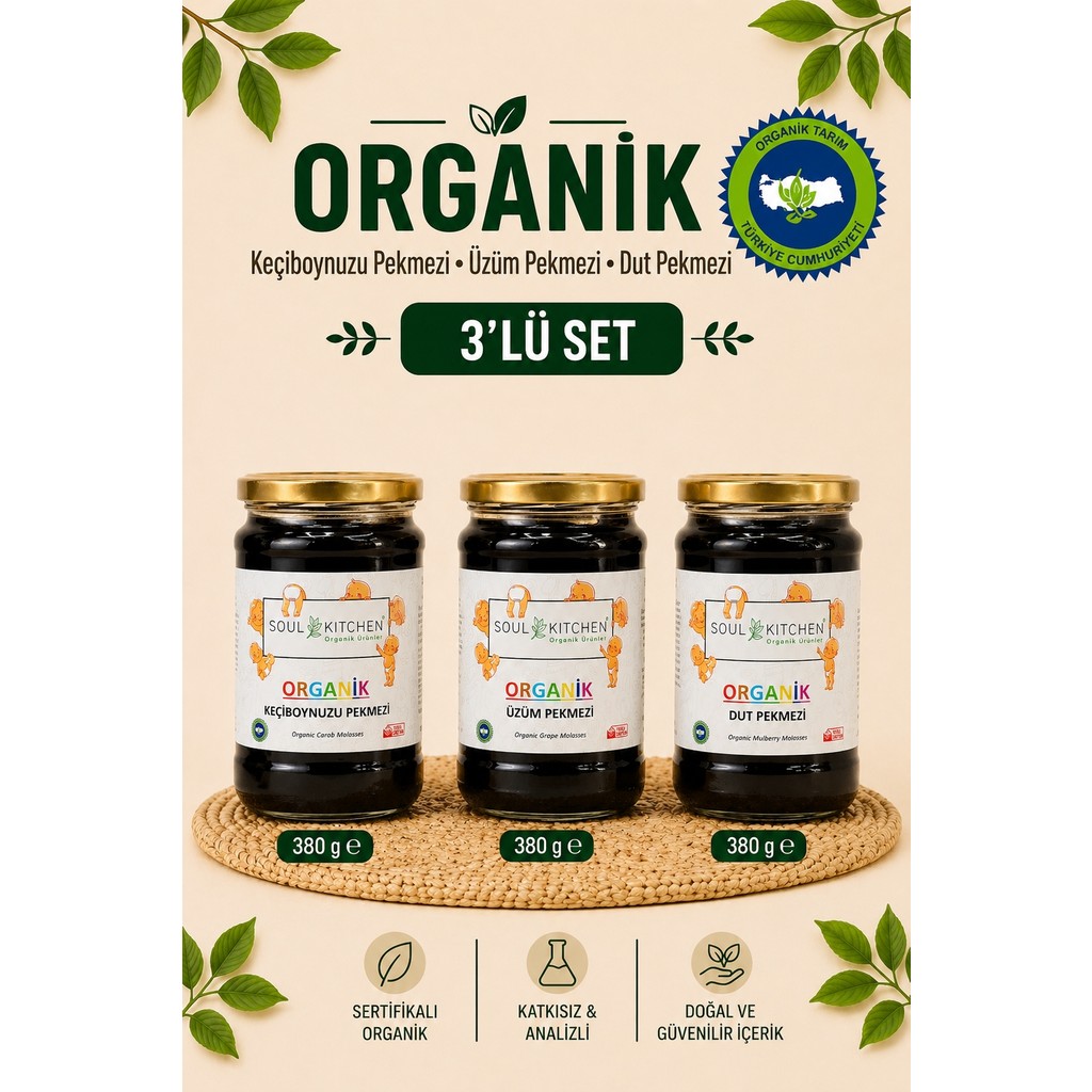 Soul Kitchen Organik Ek Gıda Seti 3'lü Pekmez Paketi Model 9 Diğer Fiyatı