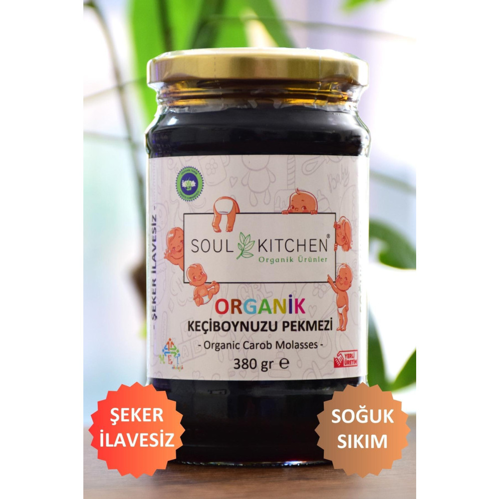 Soul Kitchen Organik Ürünler Organik Bebek Keçiboynuzu Pekmezi 380gr (SOĞUK SIKIM) (ŞEKER İLAVESİZ) Tahin Pekmez ve Helva Fiyatı