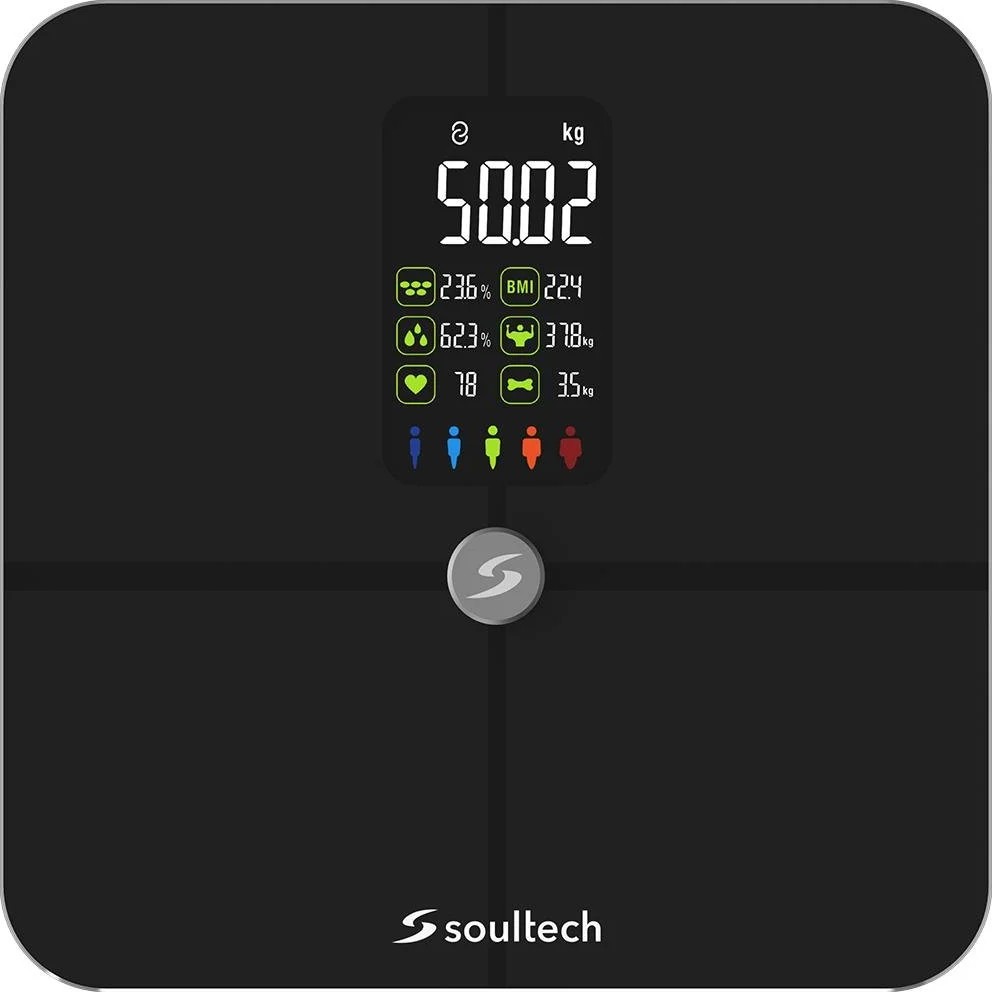 Soultech AT001S WellDone Bluetooth Smart Body Fat Siyah Baskül Giyim & İç Giyim Fiyatı
