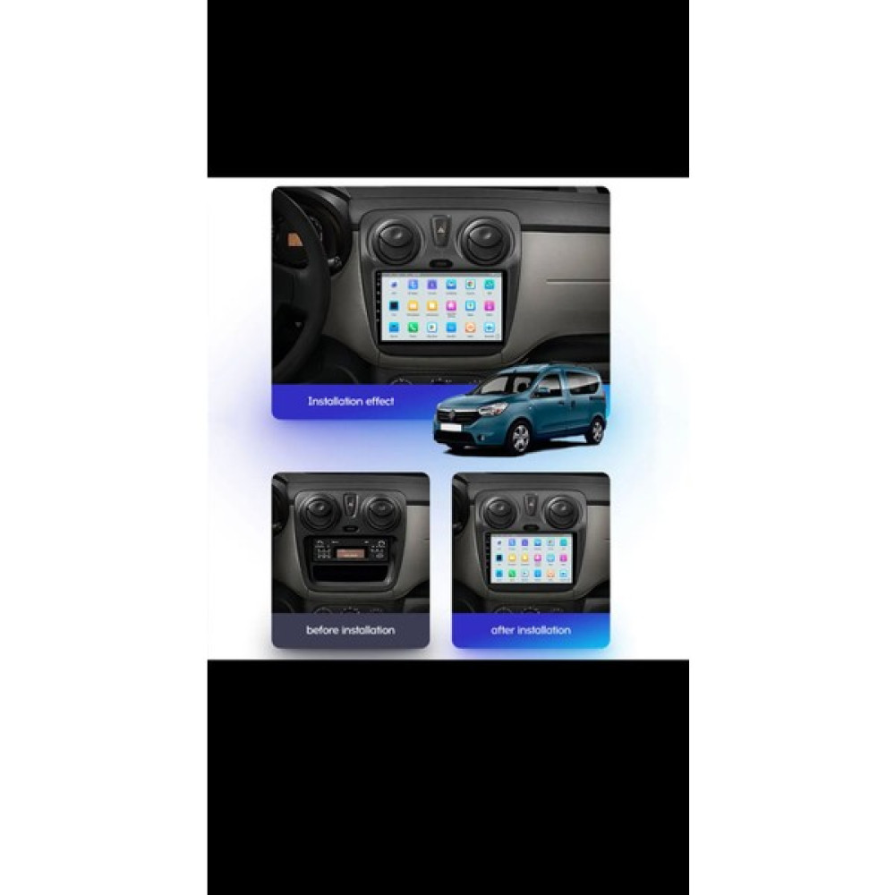 Sound City Dacia Dokker 2014-18 Multimedya 2gb Ram 32 GB Hafıza CarPlay/androidauto kamera hediyeli - Siyah Oto Görüntü Sistemleri Fiyatı