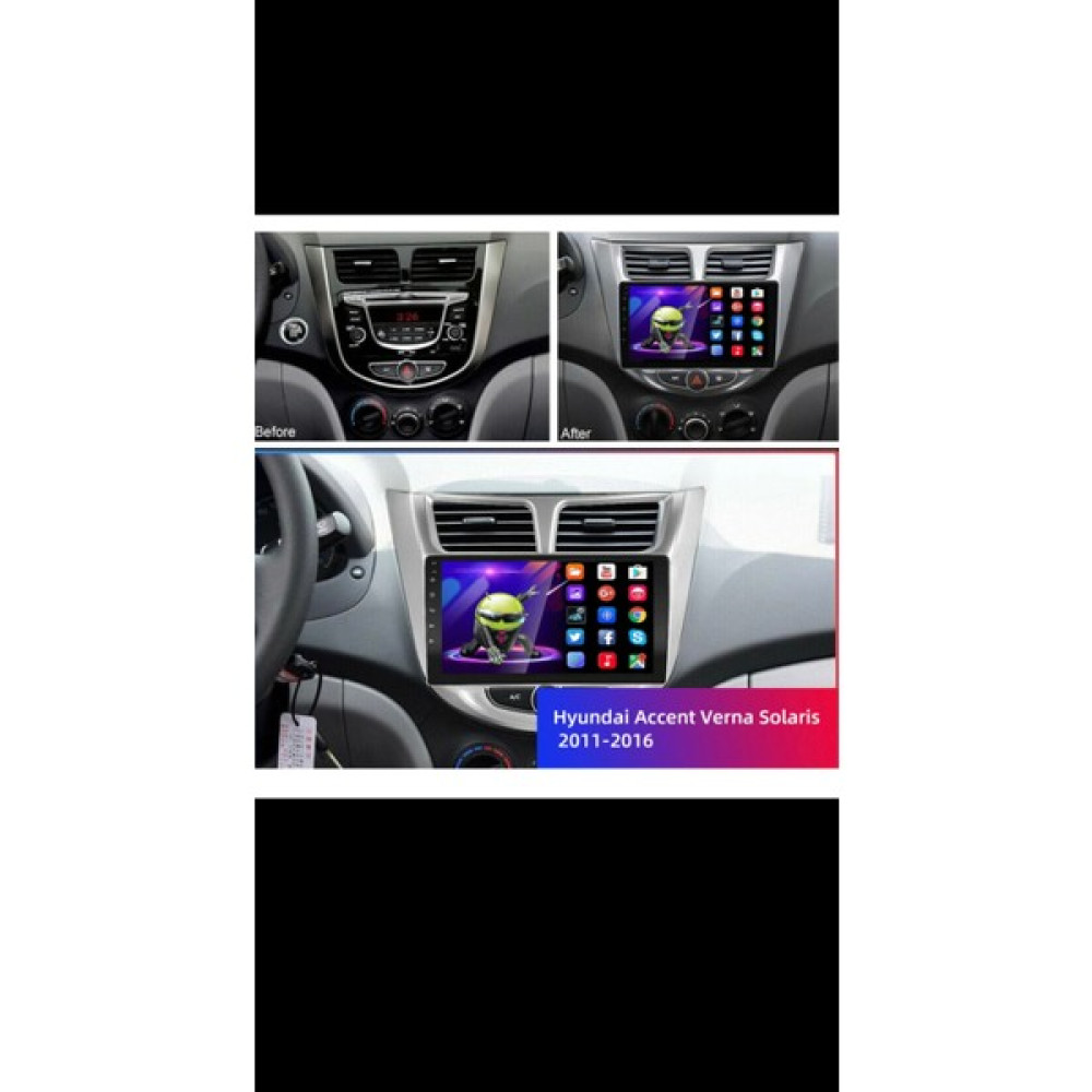 Sound City Hyundai Accent Blue 2011-13 Multimedya 4gb Ram 64 GB Hafıza CarPlay/androidauto kamera hediyeli - Siyah Oto Görüntü Sistemleri Fiyatı