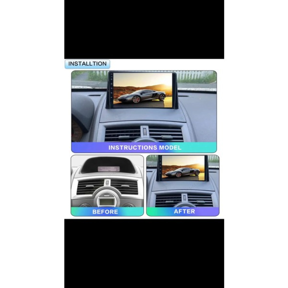 Sound City Renault Megane 2 2004-09 Multimedya 4gb Ram 64 GB Hafıza CarPlay/androidauto kamera hediyeli - Siyah Oto Görüntü Sistemleri Fiyatı