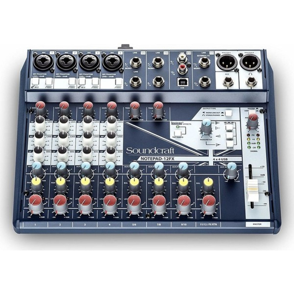 Soundcraft Notepad 12FX 12 Kanal Effektli Analog USB Mixer - Siyah Stüdyo ve Sahne Ekipmanları Fiyatı