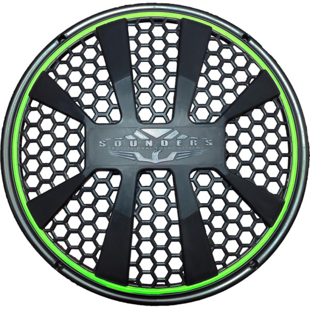 SOUNDERS Neon Işıklı 30 cm Hoparlör Kapağı - 1 Adet - Yeşil Oto Hoparlörleri & SubWoofer Fiyatı