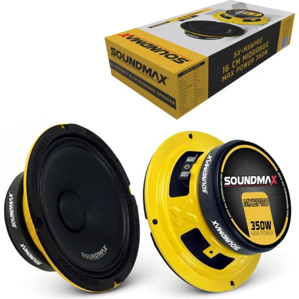Soundmax Oto Mıdrange 16CM 350W 2 Adet Soundmax SX-MX6PRO Oto Hoparlörleri & SubWoofer Fiyatı