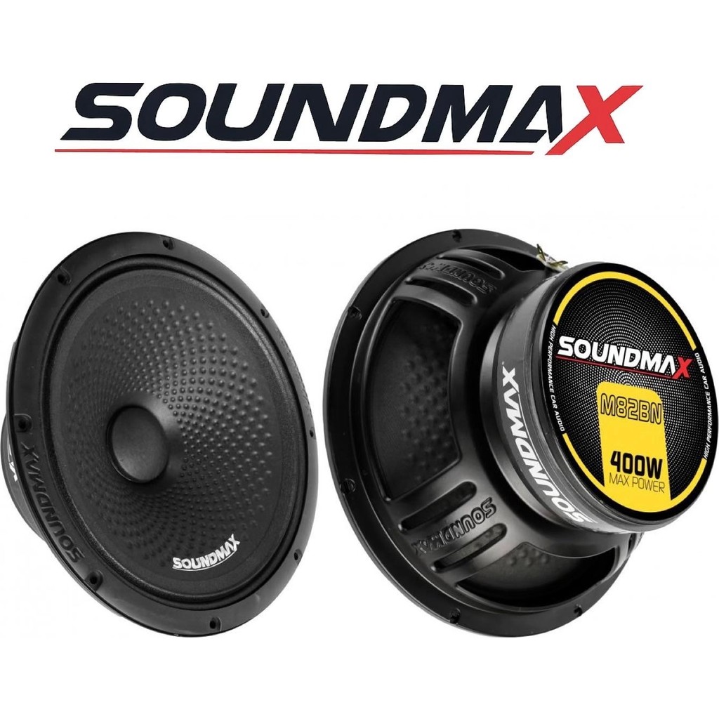 Soundmax SX-M82BN Çifti 800WAT-400W Rms Deprem Serisi 20 cm Oto Midrange Hoparlör SSD / Solid State Drive Fiyatı