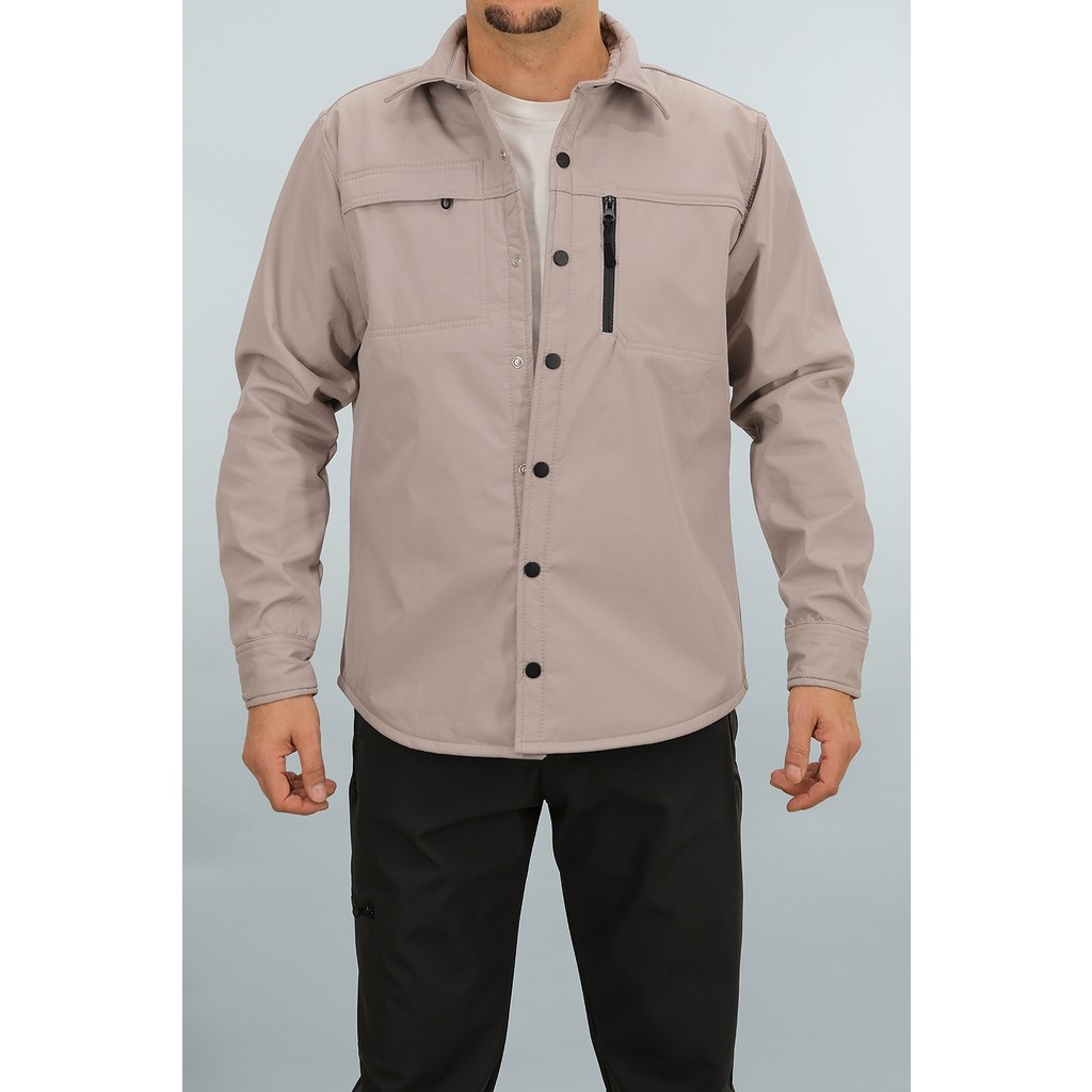 Souris Erkek Taş Rengi Slim Fit Softshell Gömlek Ceket Su Itici ve Rüzgara Dayanıklı Giyim & İç Giyim Fiyatı