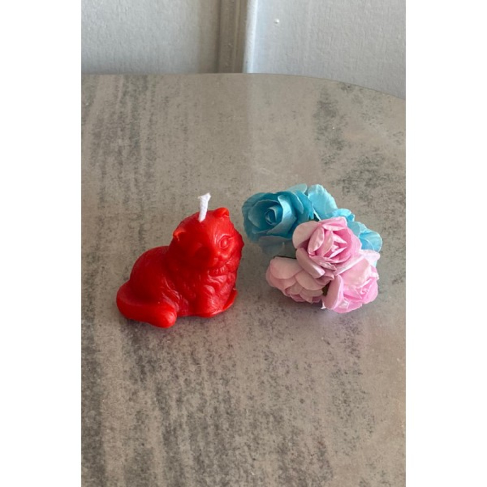 Souvenirs Pool Hediyelik, Dekoratif, Kokulu, Kırmızı Kedi Figürlü Mum - 1 Adet Dekoratif Mum Fiyatı