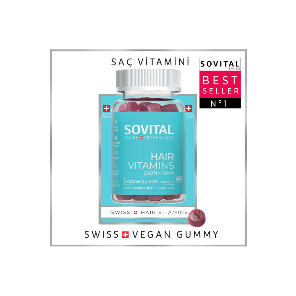 SOVITAL Hair Vitamin Isviçre Patentli Vegan Gummy - Saç Vitamini Saç Bakım Maskeleri & Serumlar & Spreyler Fiyatı