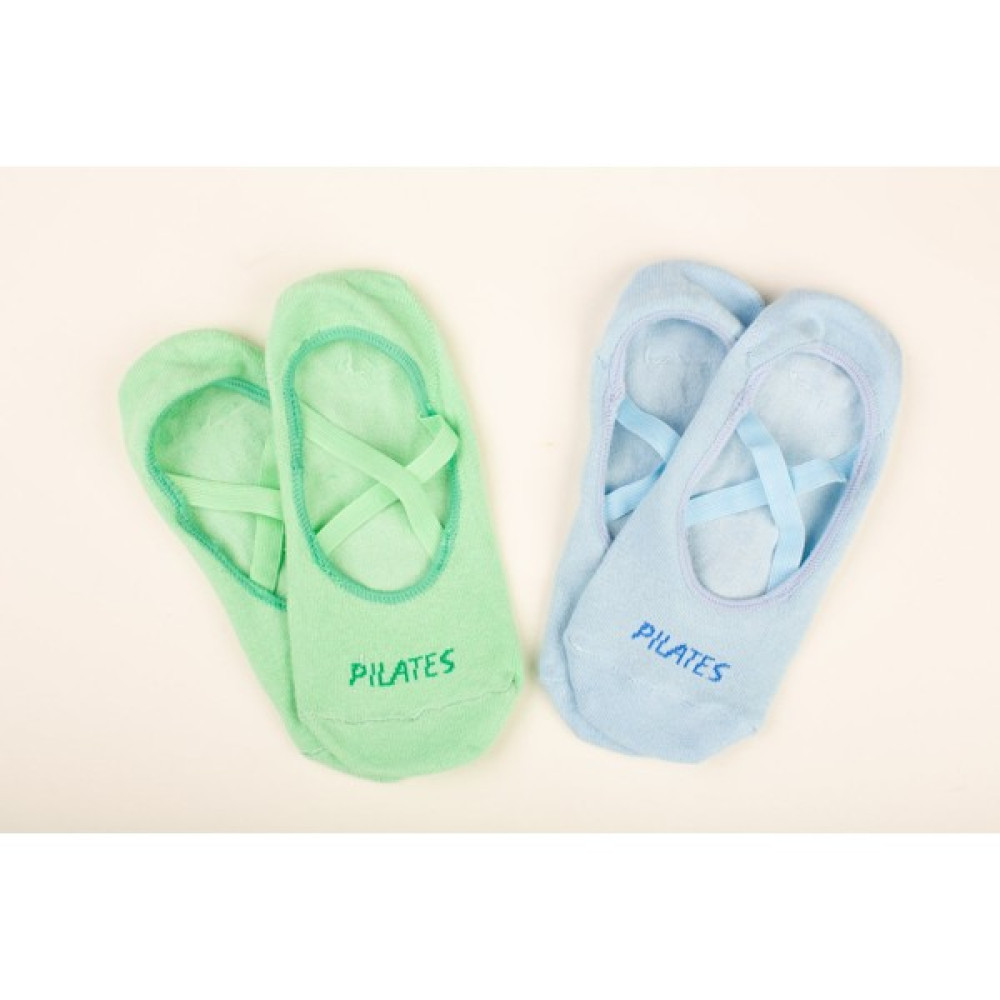 SoxBox 2'li Mavi-Yeşil Pilates/yoga Çorabı Çorap (Outdoor) Fiyatı