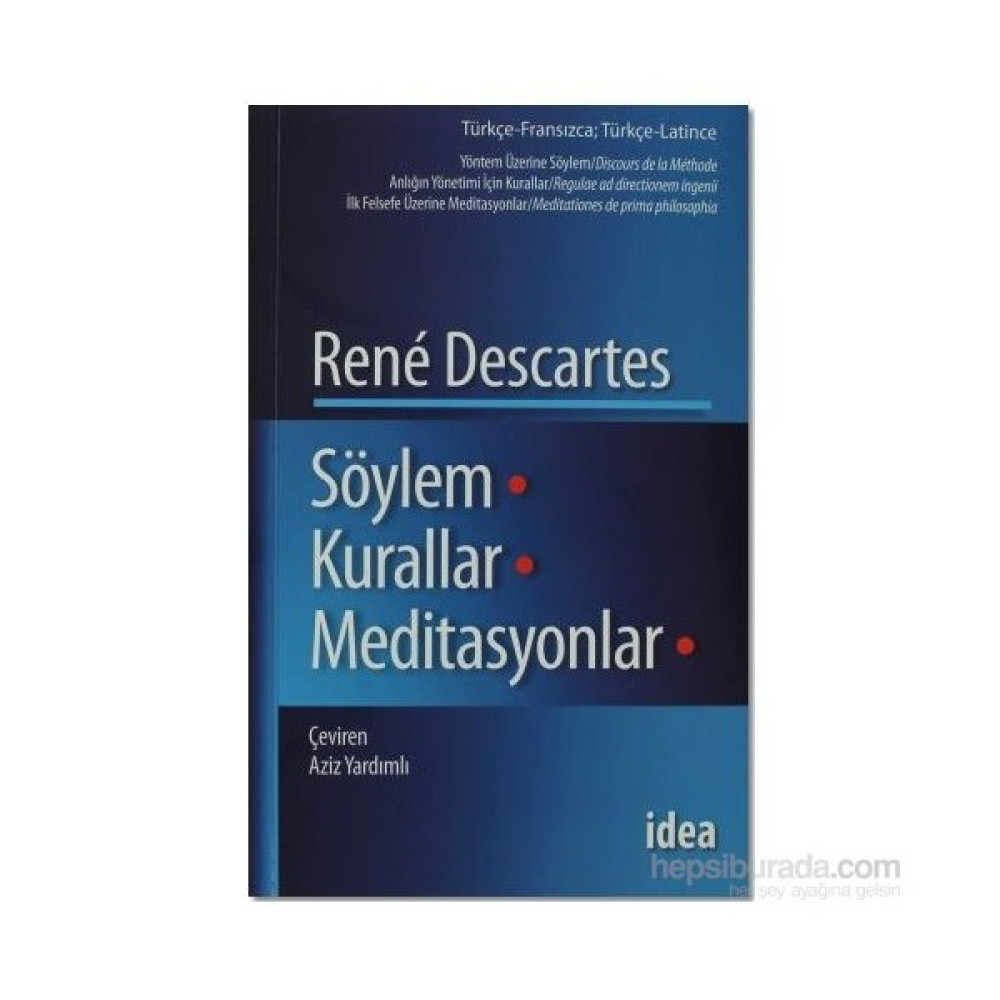 Söylem - Kurallar - Meditasyonlar Felsefe Kitapları Fiyatı