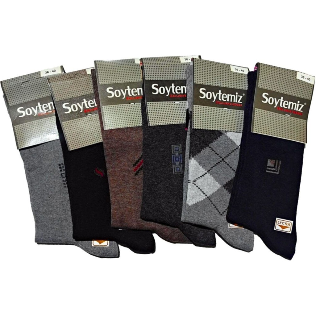 Soytemiz Erkek Garson Boy Çorap 6 Çift Pamuk 36-41 Numara - 36 - 41 - Çok Renkli Çorap (Outdoor) Fiyatı