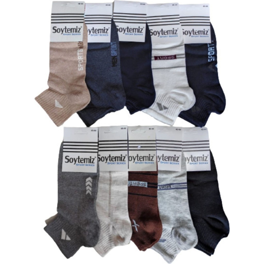 Soytemiz Erkek Patik Çorap Desenli Karma Cotton 8'li Çok Renkli Yumuşak ve Esnek Yapı Çorap (Outdoor) Fiyatı
