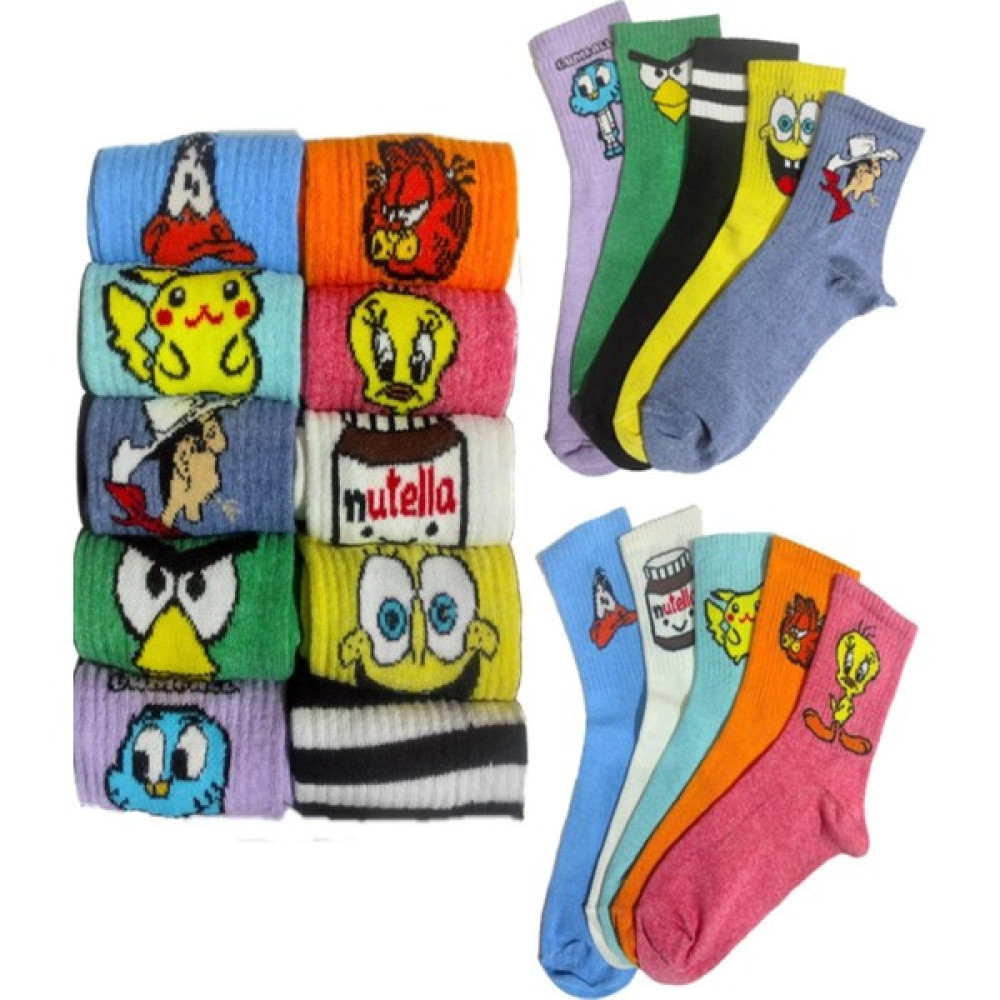 Soytemiz Unisex Karakter Desenli Kolej Çorap 6 Çift Çorap (Outdoor) Fiyatı