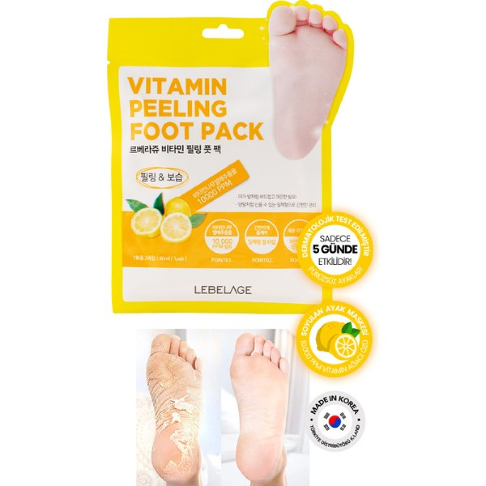 Soyulan Ayak Maskesi Vitamin Kompleksi Kore Soyucu Maske Lebelage Vitamin Peeling Foot Pack Ayak Bakımı Fiyatı