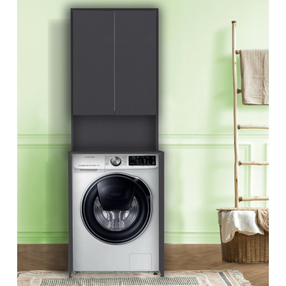 Sözcan Group Çamaşır Makinesi Dolabı 3 Raflı - Antrasit Banyo Dolabı / Mobilyası Fiyatı