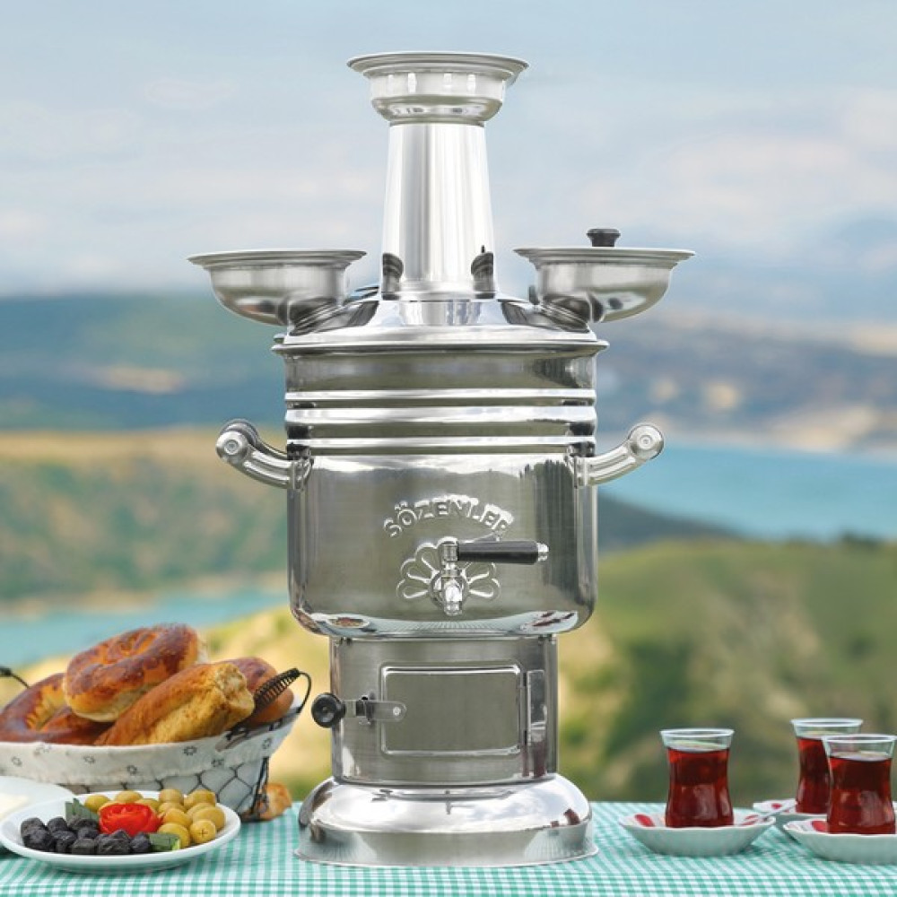 Sözenler 6 Litre Krom Kömürlü Semaver KS14-CEYHAN Bahçe Aksesuarı Fiyatı