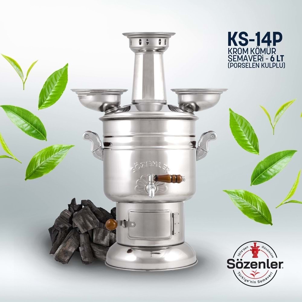 Sözenler 6 lt Porselen Kulp Çelik Odunlu Kömürlü Piknik Semaver Diğer Fiyatı
