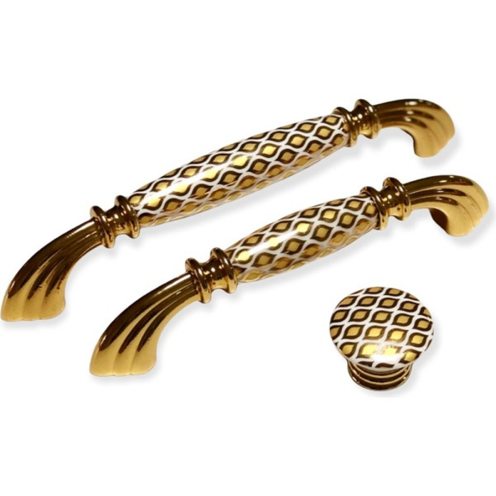 Sözer Orman Ürünleri 128 mm Altın-Gold Lüks Porselen Kulp Tomurcuk Porselen Desenli Mutfak Vestiyer Dolap Çekmece Kulbu Nalburiye & Hırdavat Fiyatı