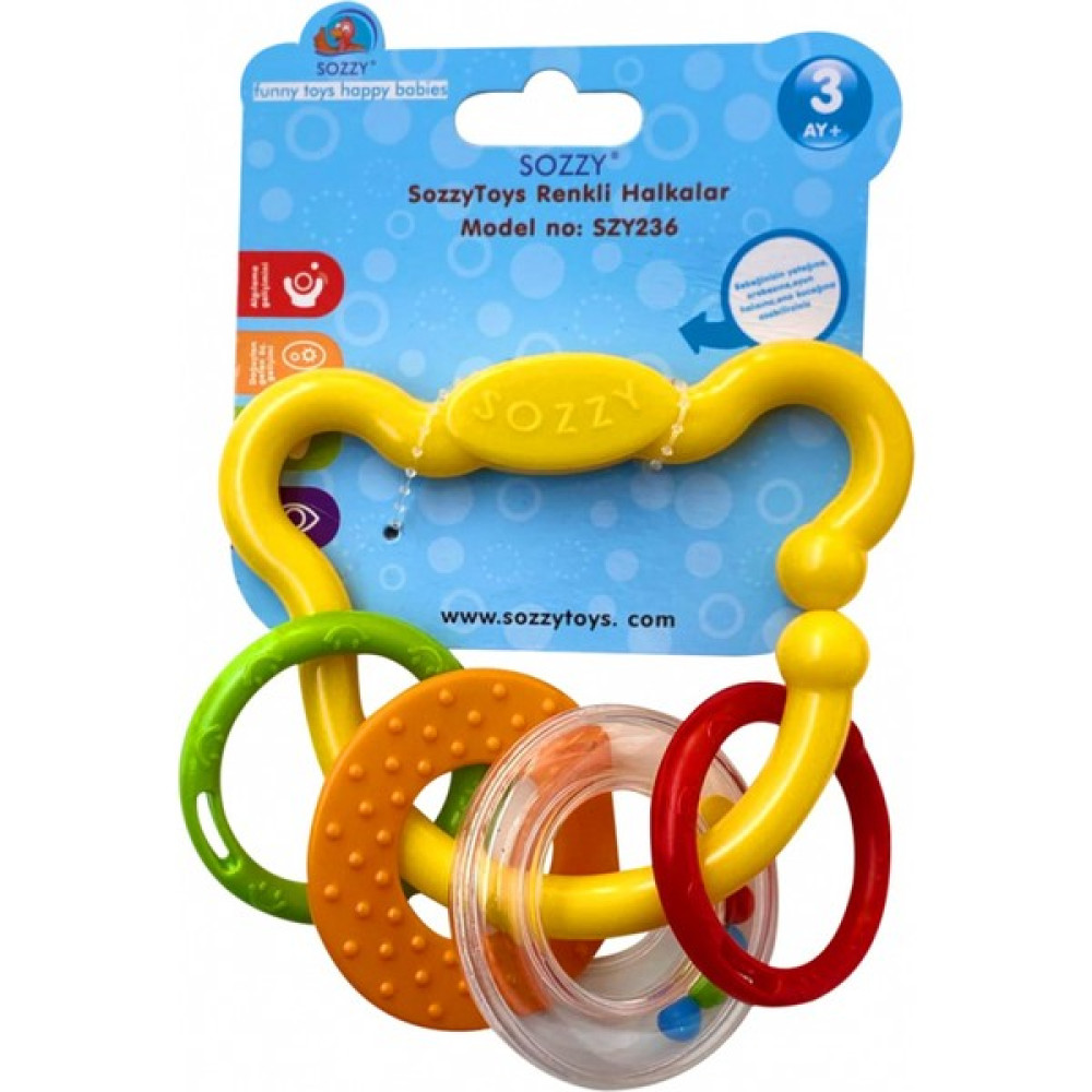 Sozzy Sozzytoys Renkli Halkalar - Sarı Bebek Oyuncakları Fiyatı