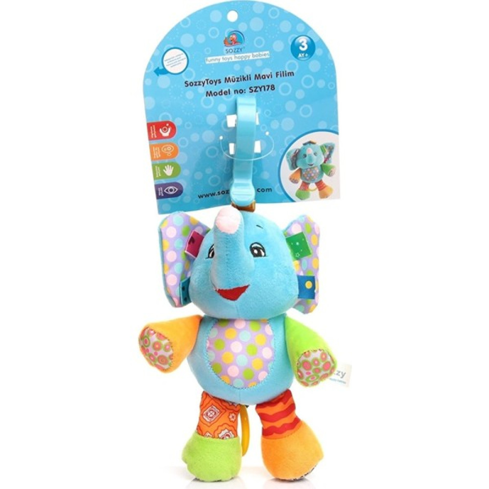 Sozzy Toys Müzikli Mavi Fil Bebek Arabası-Puset Aksesuarları Fiyatı
