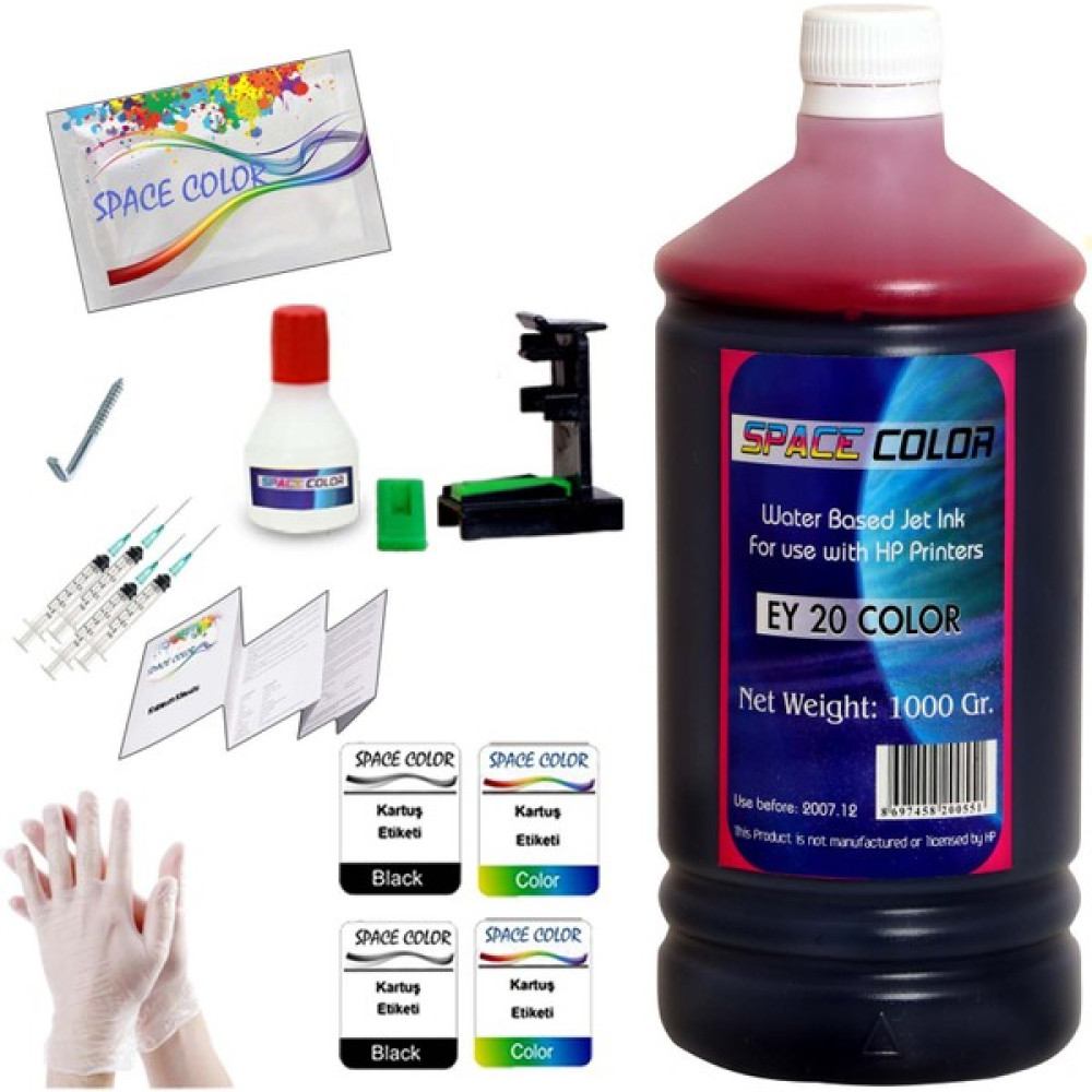 Space Color Canon Pixma E404/ E414/ E484 Uyumlu 1000 ml Kırmızı Kartuş Dolum Seti Kartuş Dolum Ürünleri Fiyatı