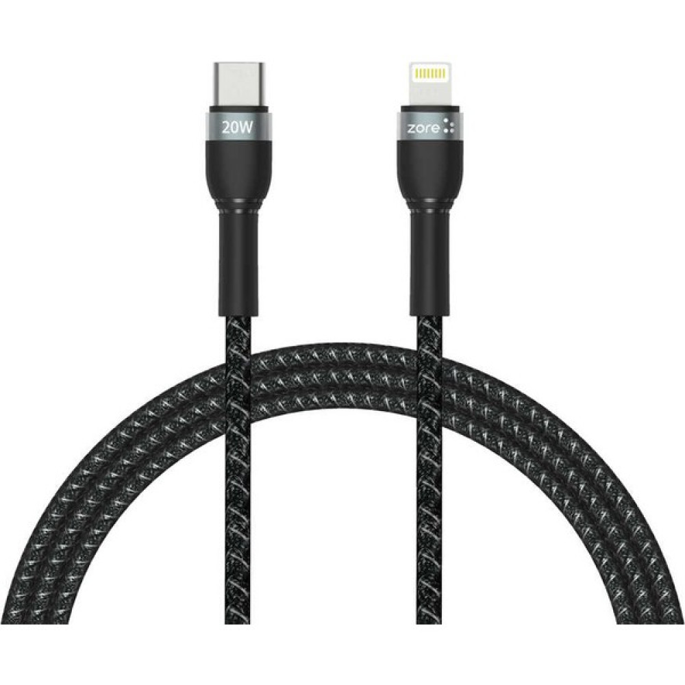 Space-M İOS 14/13/12/11 Serileri Uyumlu 20W Hasır Yeni Nesil Usb-C Lightning Hızlı Şarj Kablosu - Siyah Cep Telefonu Kablosu Fiyatı