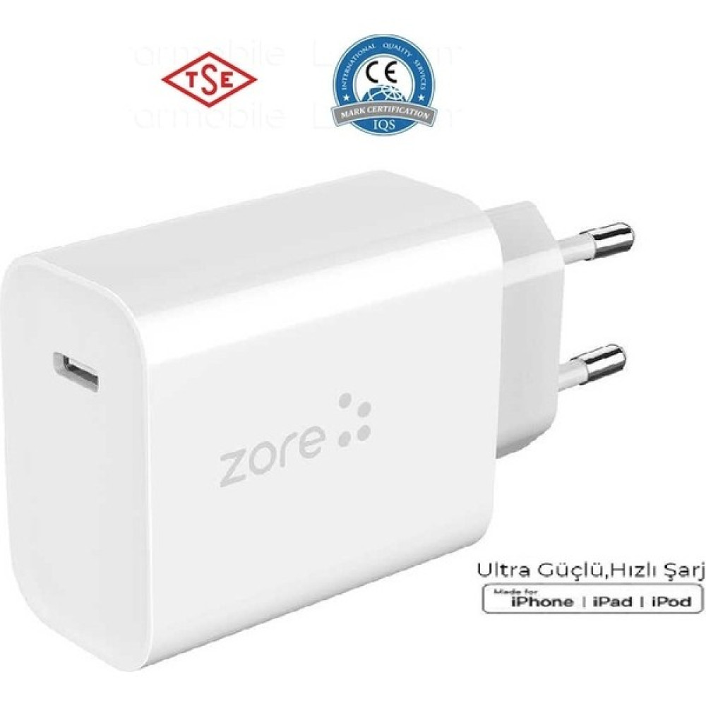 Space-M İOS 15/14/13/12/11 Serileri Uyumlu 20W Usb-C Hızlı Şarj Adaptörü (Ce ve Tse Sertifikalı) - Beyaz Cep Telefonu Şarj Cihazı Fiyatı
