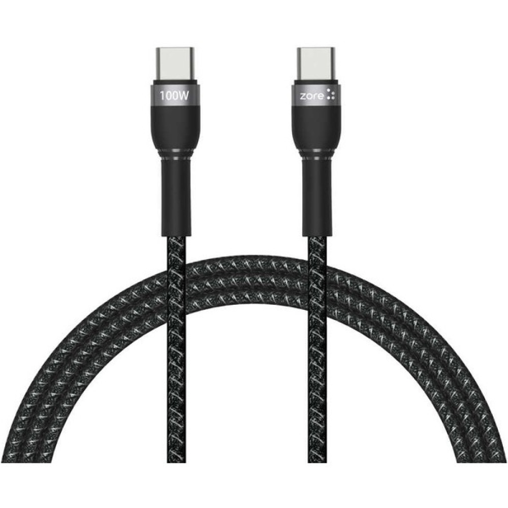 Space-M Samsung Şarj Kablosu (100W) Type-C To Type-C Pd Hızlı Şarj Kablosu 1 Metre (Hasır Kopmaz Örgü Kablo) - Siyah Cep Telefonu Şarj Cihazı Fiyatı