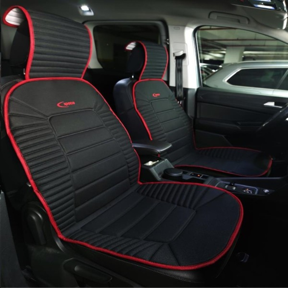 Space Oto Koltuk Minderi, Dacia Araçlarla Uyumlu 2'li Set Özel Tasarım Minder Premium - Siyah - Kırmızı Oto Koltuk Minderi Fiyatı