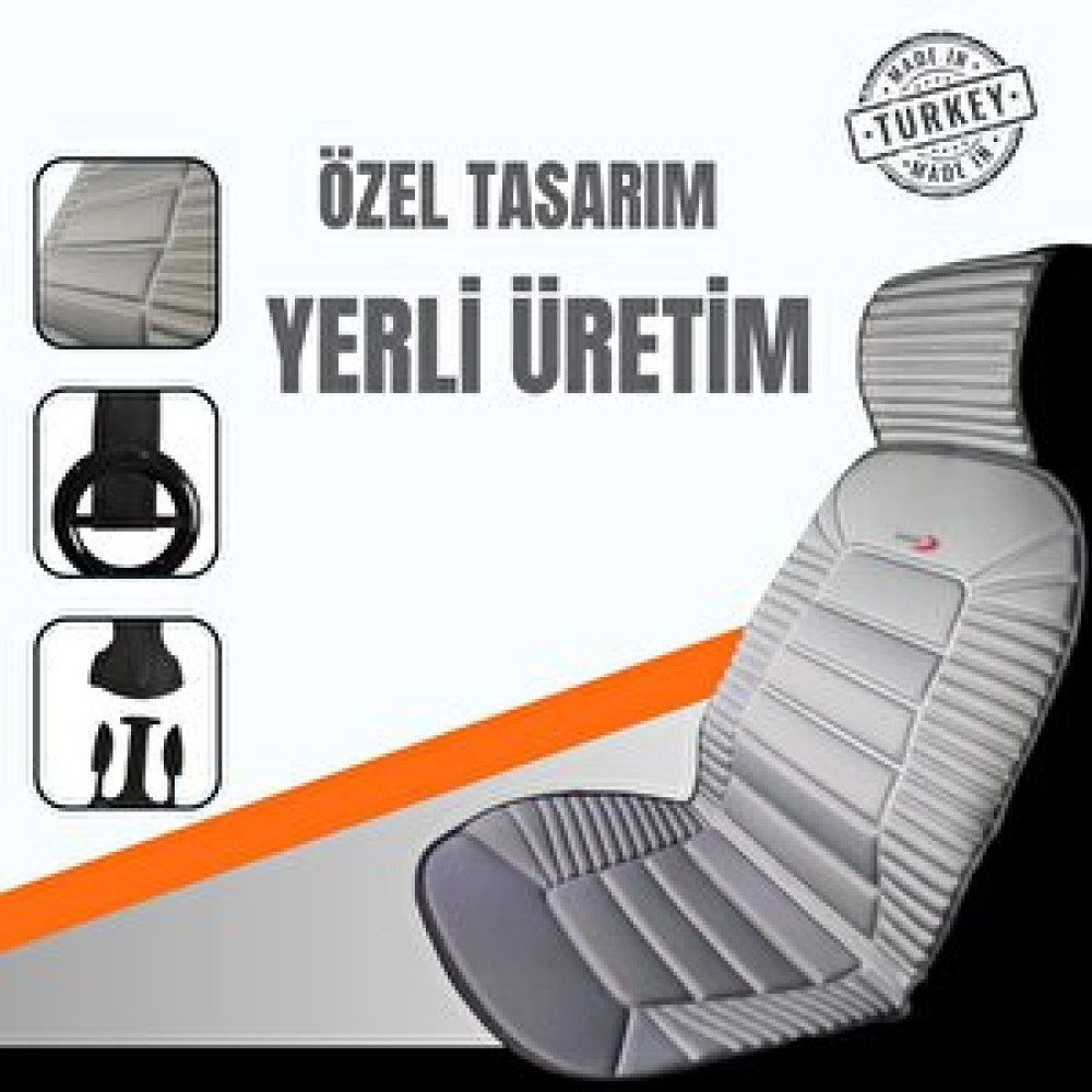 Space Oto Koltuk Minderi, Fi̇at Araçlarla Uyumlu 2'li Set Özel Tasarım Minder Premi̇um Gri Oto Koltuk Kılıfı Fiyatı
