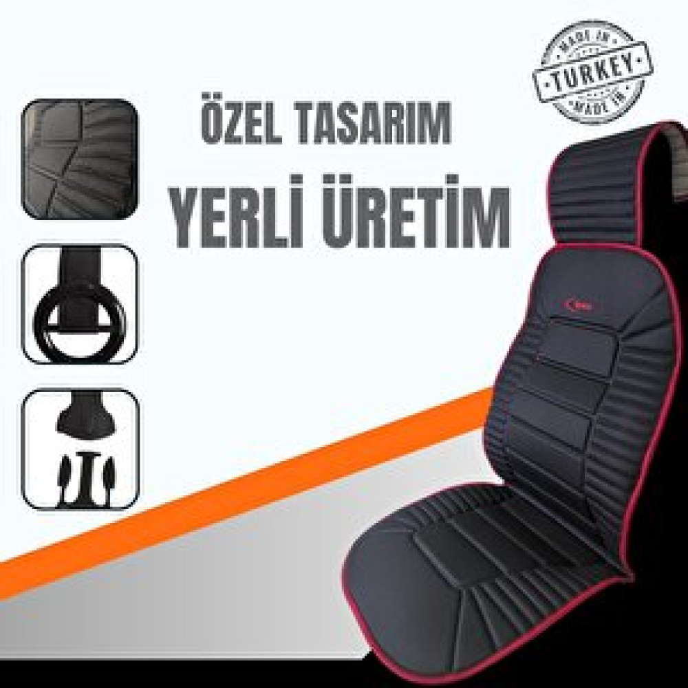 Space Oto Koltuk Minderi, Fi̇at Araçlarla Uyumlu 2'li Set Özel Tasarım Minder Premi̇um Siyah - Kırmızı Oto Koltuk Kılıfı Fiyatı