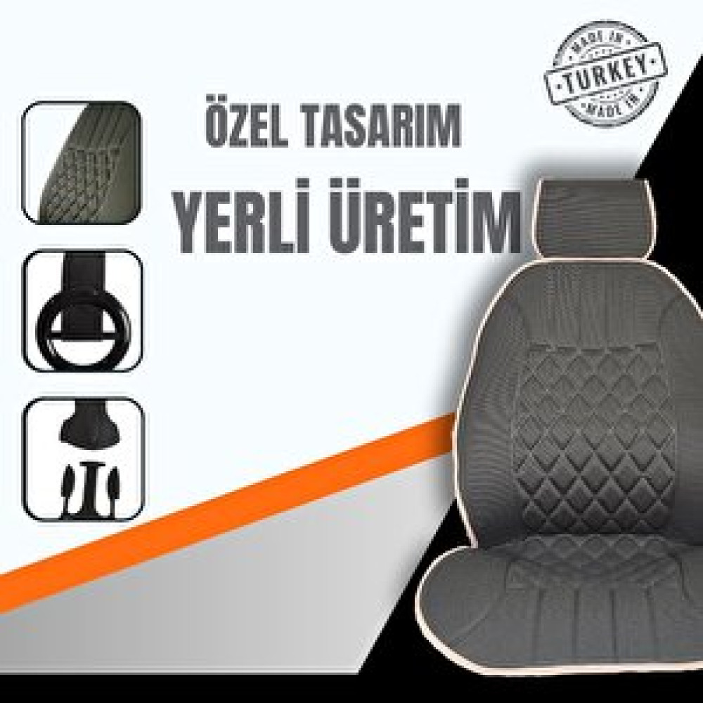 Space Oto Koltuk Minderi, Peugeot Araçlara Uyumlu 2'li Set Özel Tasarım Minder Premi̇um Belce Bej Oto Koltuk Kılıfı Fiyatı