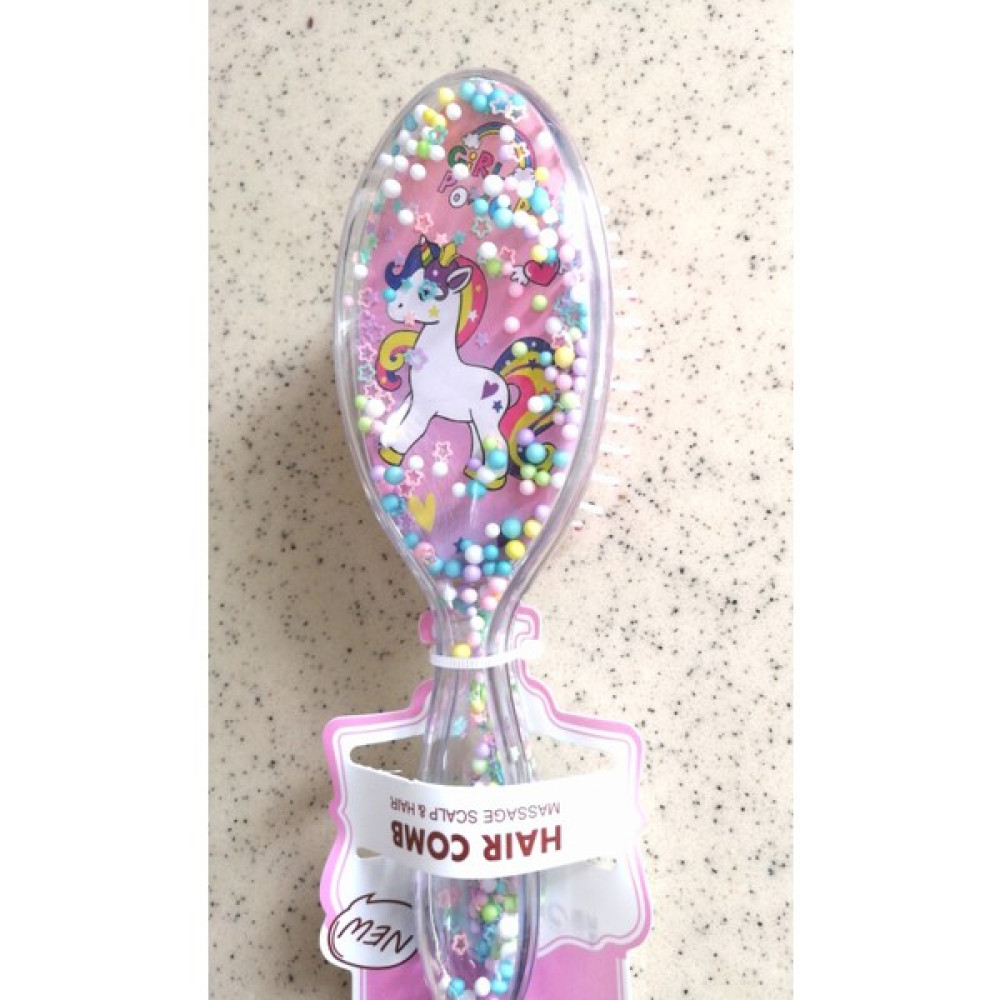 Space Shop Içi Boncuklu Resimli Süslü Plastik Fırça Tarak Kız Çocuk Masaj Uçlu Pembe Saç Tarağı - 007 Saç Fırçası ve Tarağı Fiyatı