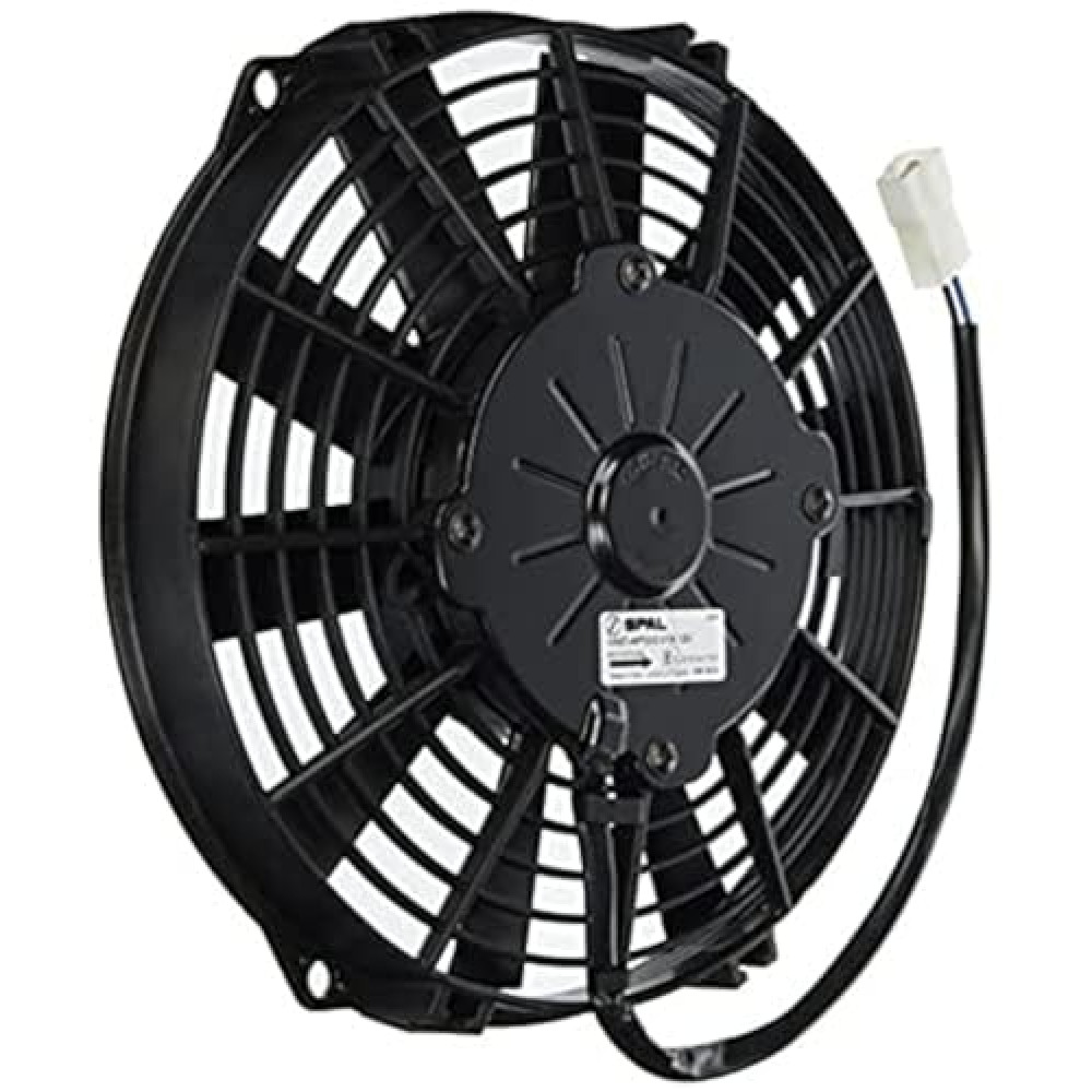 Spal 30100392 9" Straight Blade Low Profile Fan, Black