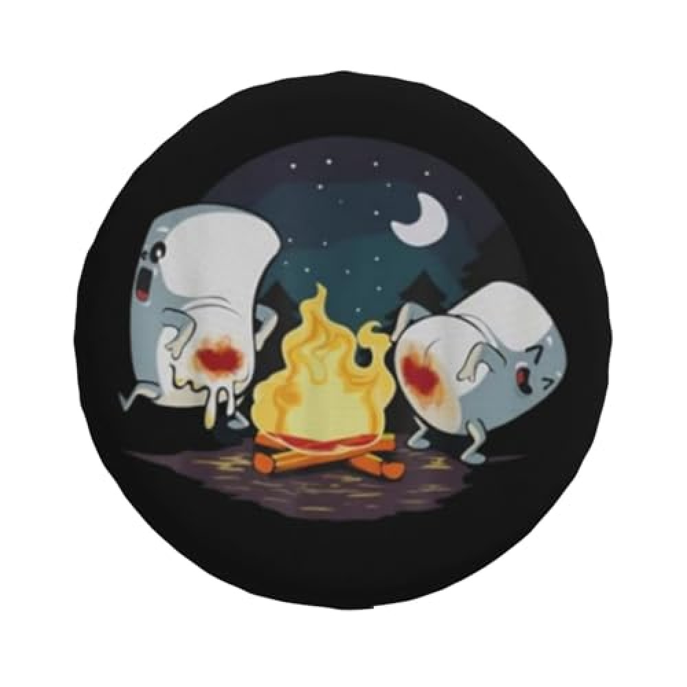 Spare Tire Cover with Marshmallow Campfire Pattern Wheel Protectors Weatherproof Wheel Covers Universal Fit for SUV Truck Rv Travel Camper Trailers Accessories 14inch Oto Dış Aksesuar & Yedek Parça Fiyatı