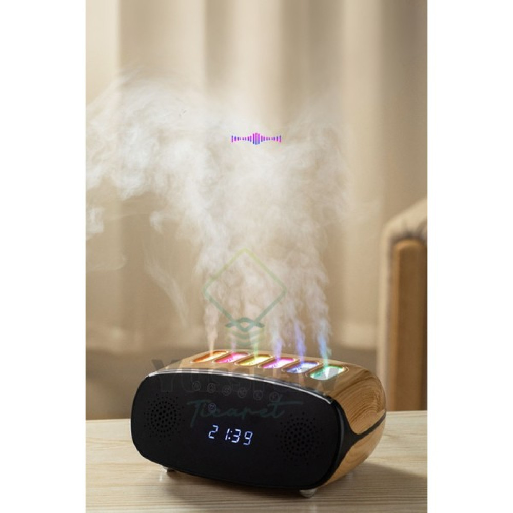 Speaker Özellikli Bluetooth Işıklı Hava Nemlendirici Aroma Difüzör Hava Nemlendirici 500ML Diğer Fiyatı