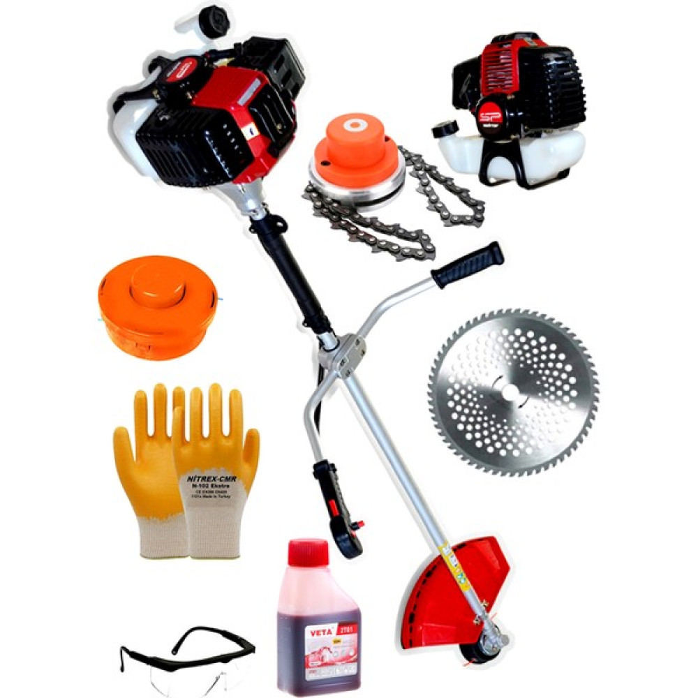 Spech Power Amerikan GJJ60 Magnezyum Karter 7.9 Hp Yan Tipi Ot Çalı Tırpanı Benzinli Çim Biçme Makinesi Bahçe Makinesi Fiyatı