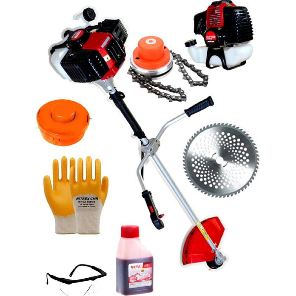 Spech Power Amerikan GLT80 Magnezyum Karter 7.9 Hp Yan Tipi Ot Çalı Tırpanı Benzinli Çim Biçme Makinesi Bahçe Makinesi Fiyatı