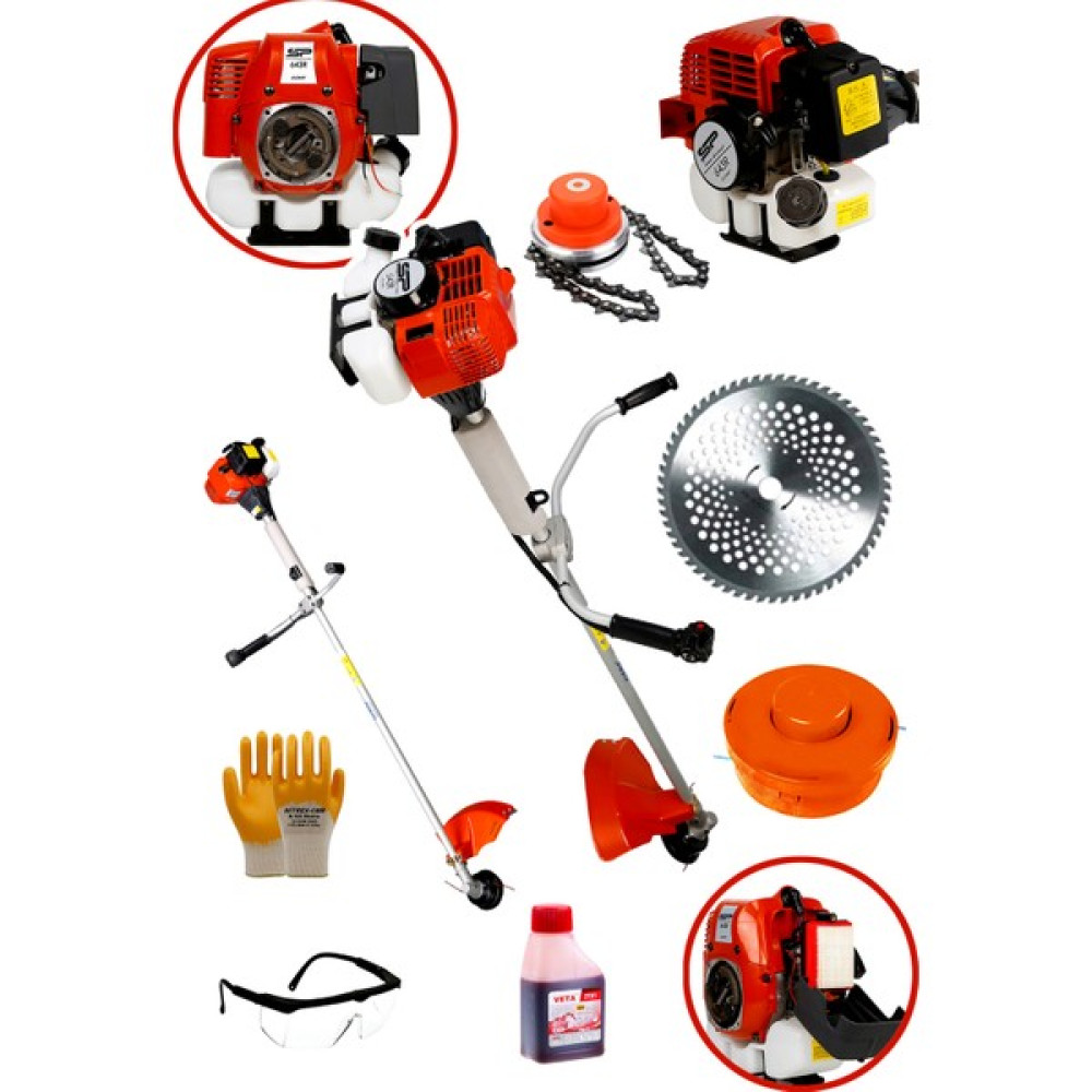 Spech Power Amerikan GTR59 Magnezyum Karter 7.9 Hp Yan Tipi Ot Çalı Tırpanı Benzinli Çim Biçme Makinesi Bahçe Makinesi Fiyatı