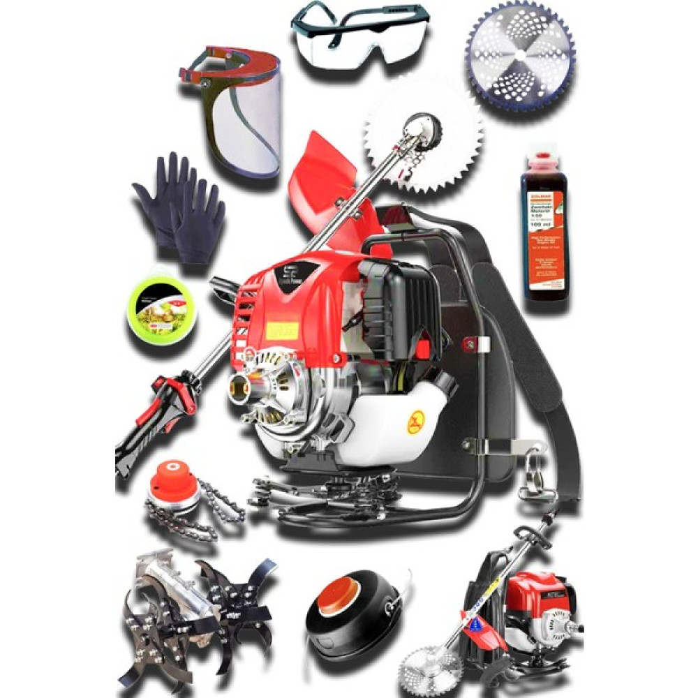 Spech Power Usa Çelik Piston 11 Hp-X Benzinli Sırt Tipi Çim Çalı Ot Biçme Tırpan Makinesi Bahçe Makinesi Fiyatı